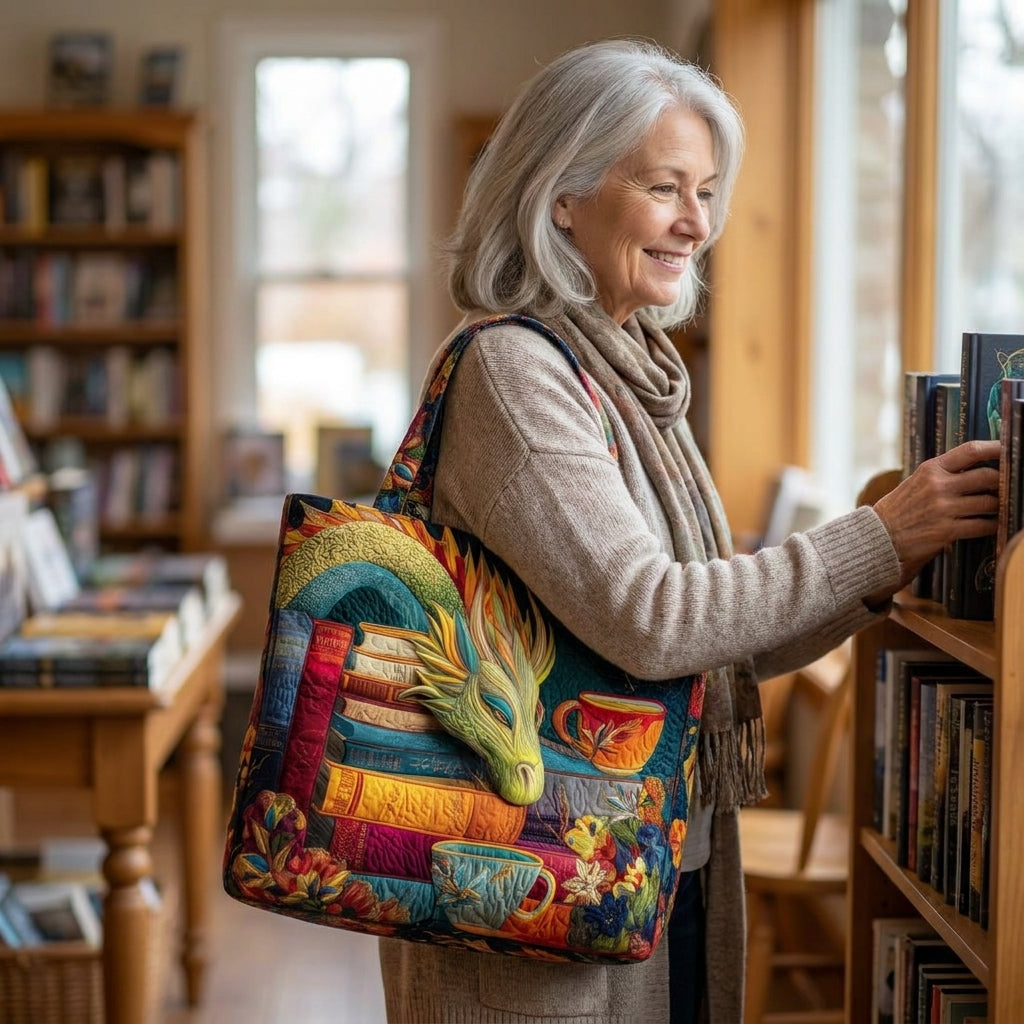 Artisan Tas - Draaklezer met Boeken en Mokken