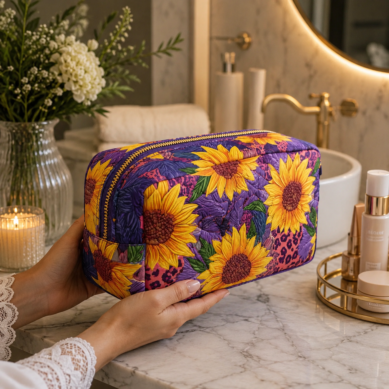 Zon Charm Gequilted Make-up Tas