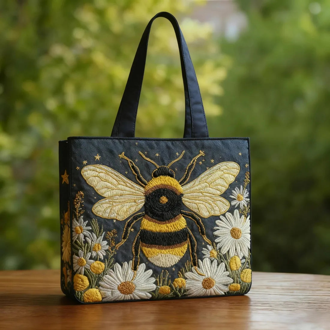Artisan Tote - Bij met Margrieten en Sterren