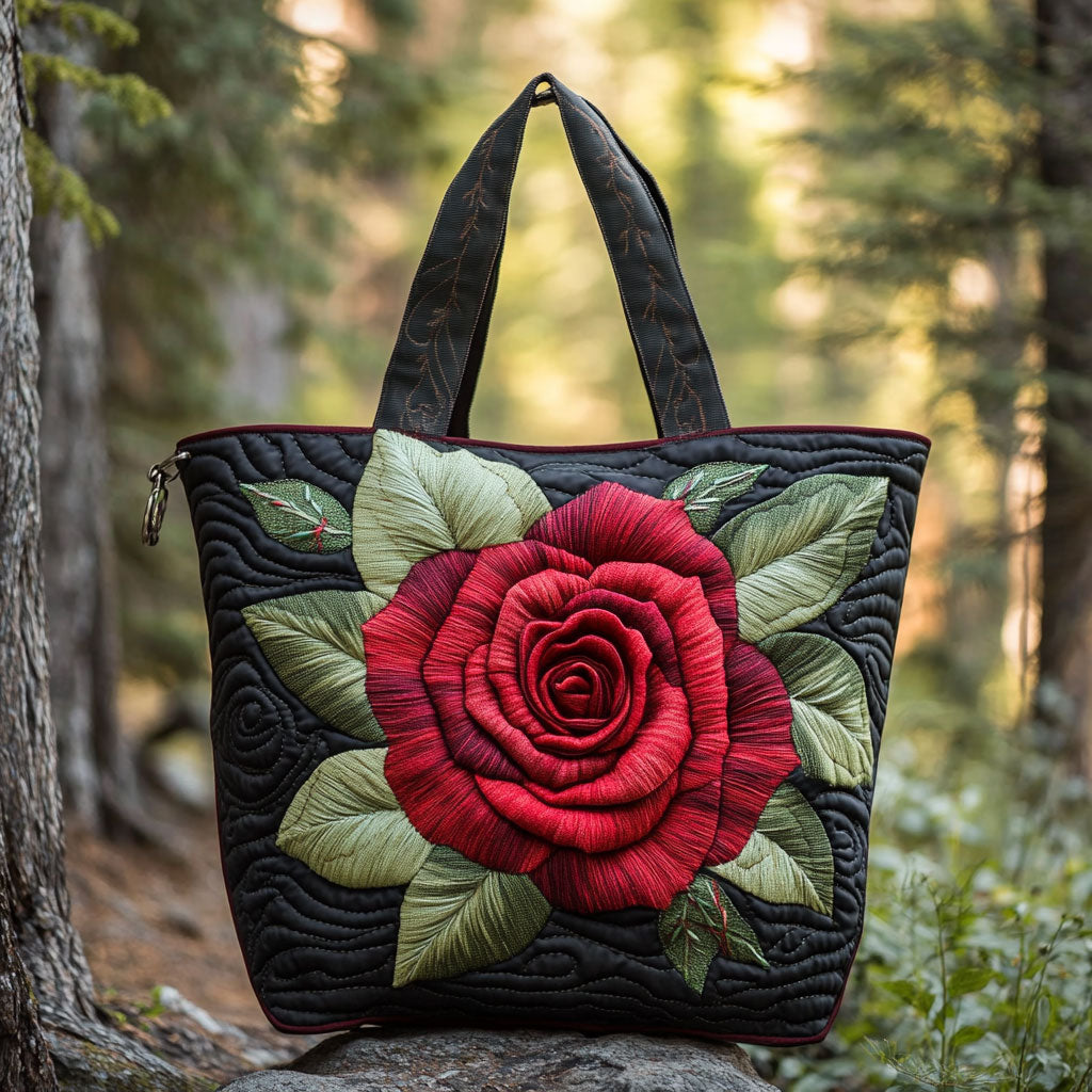 Elegante Rozen Gequiltede Tote Bag
