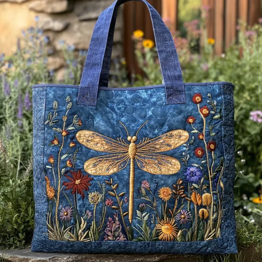 Gequiltte Tas - Gouden Libelle