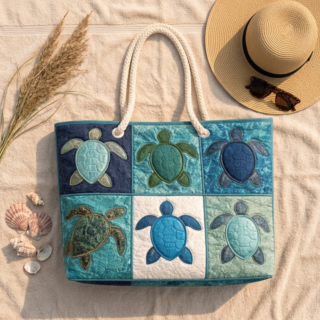 Strandtas - Blauwe Schildpad