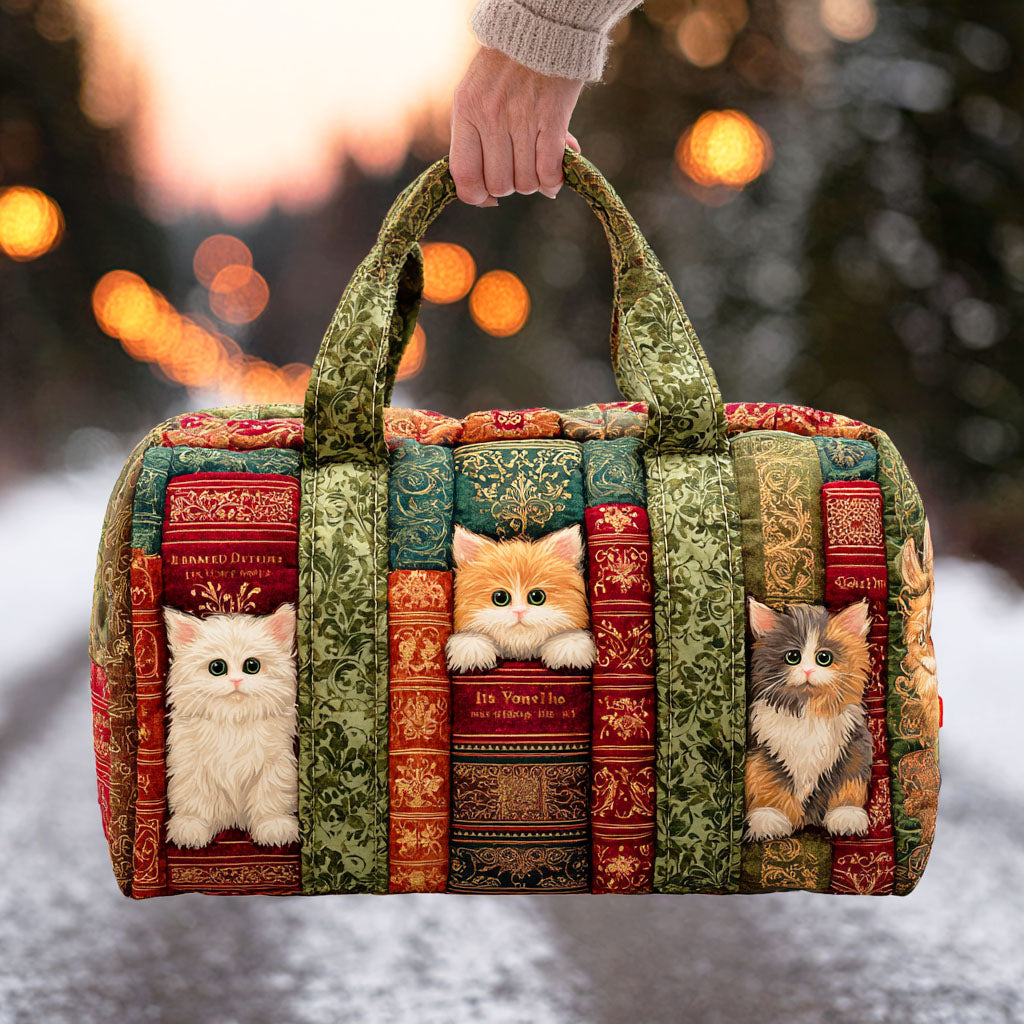 Kat Hoofdstuk Gequilt Duffle Tas