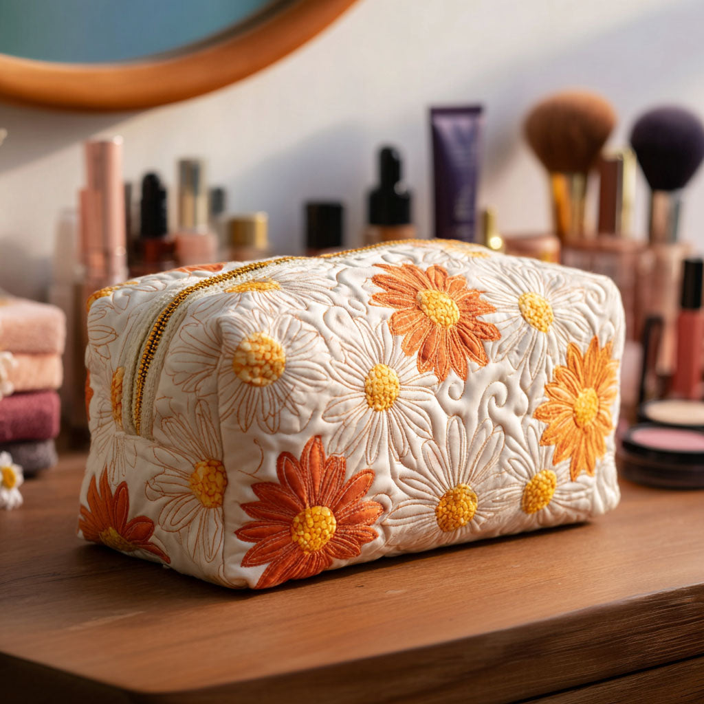 Daisy Charm Gequilted Make-up Tas