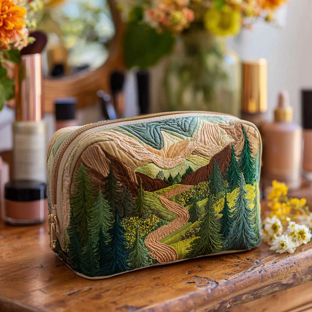 Emerald Canopy Gequilted Make-up Tas
