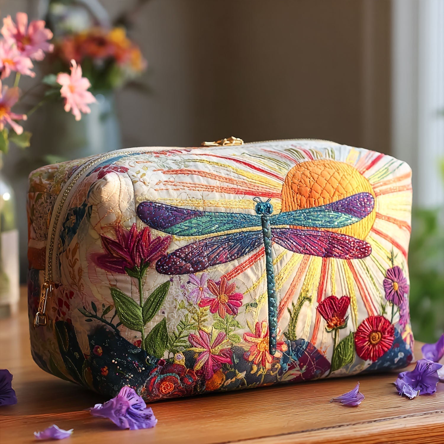 Vlucht van Genade Gequilt Make-up Tas