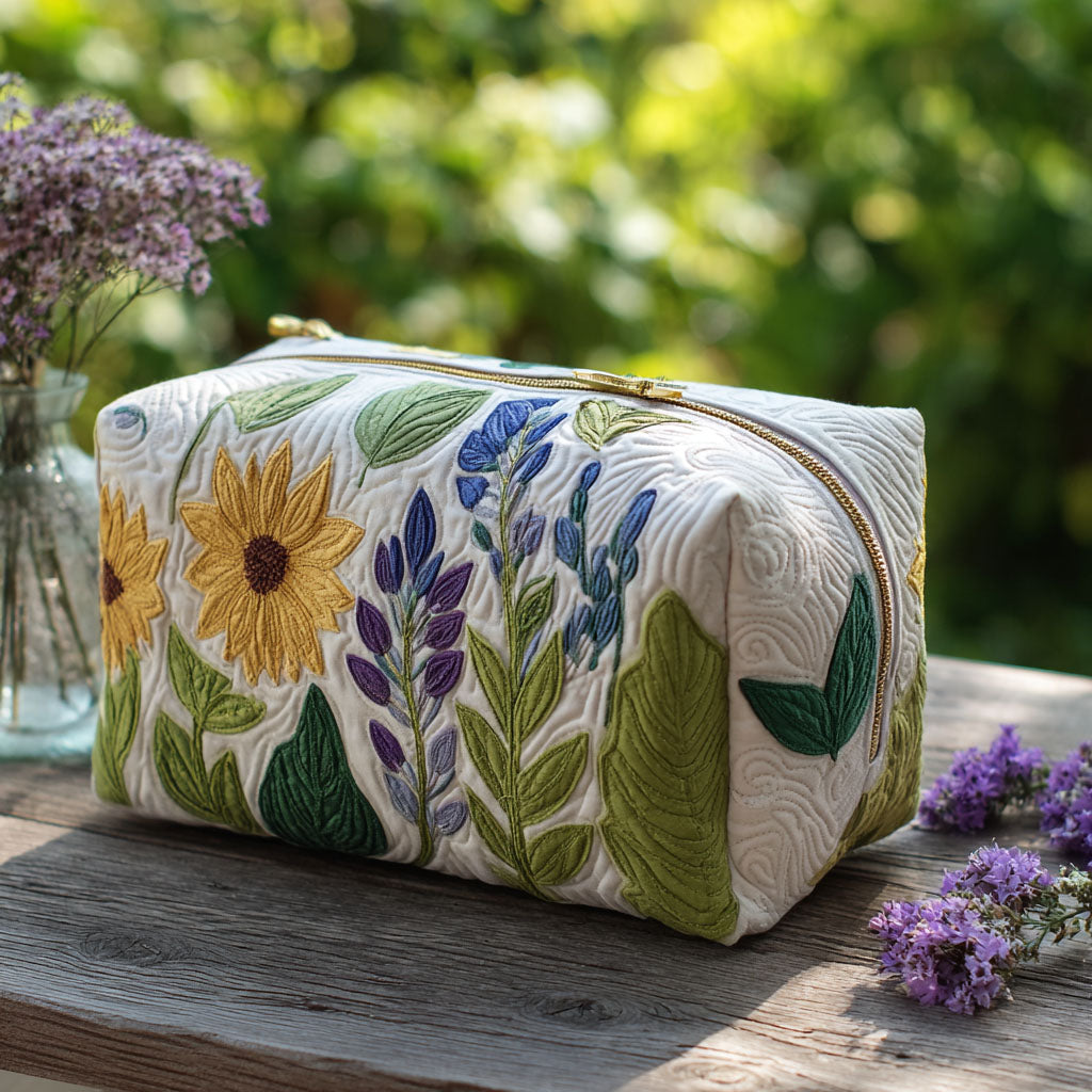 Zachte Weide Gequilt Make-up Tas