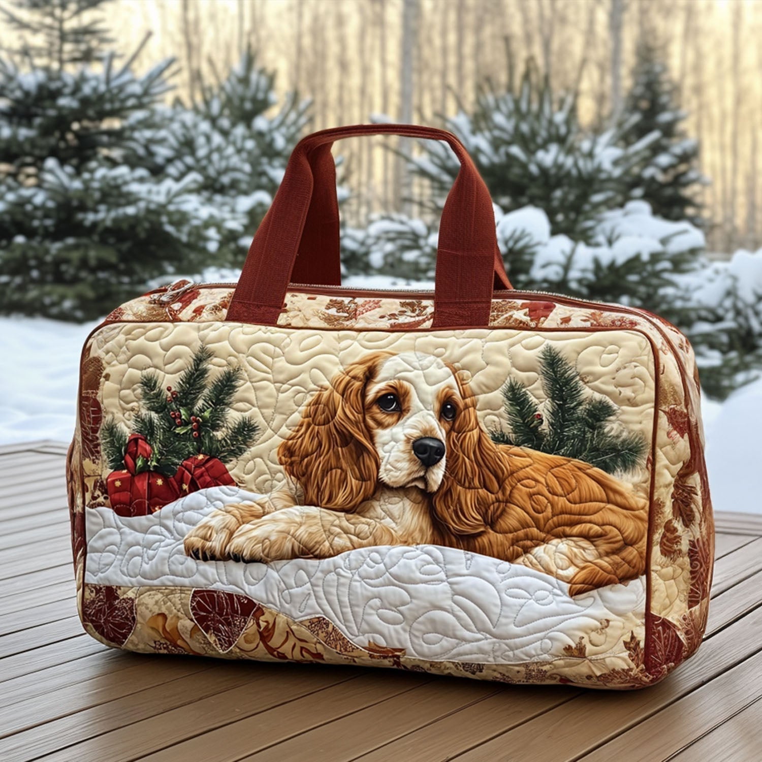 Kleine Spaniel Liefde Gequilt Duffle Bag