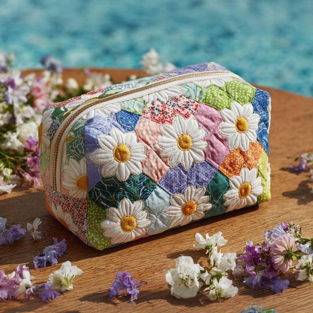 Petal Path Gequilted Make-up Tas