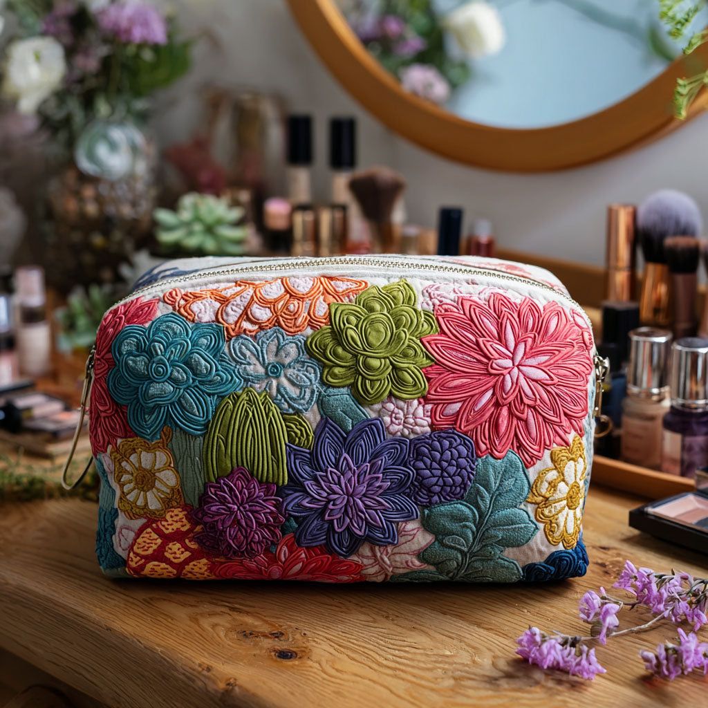 Prikkelige Tuin Gequilt Make-up Tas