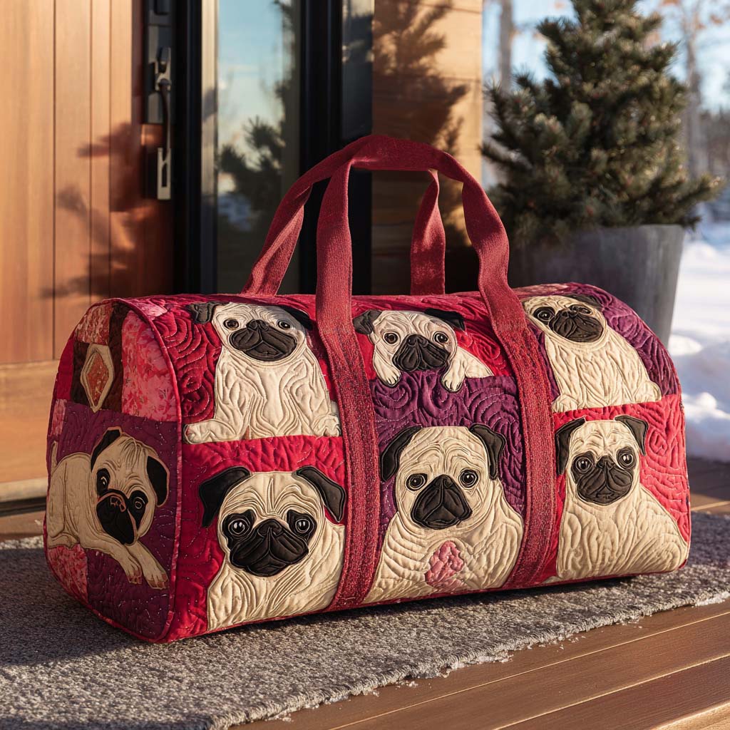 Puggy Wiggles Gequilted Duffle Bag