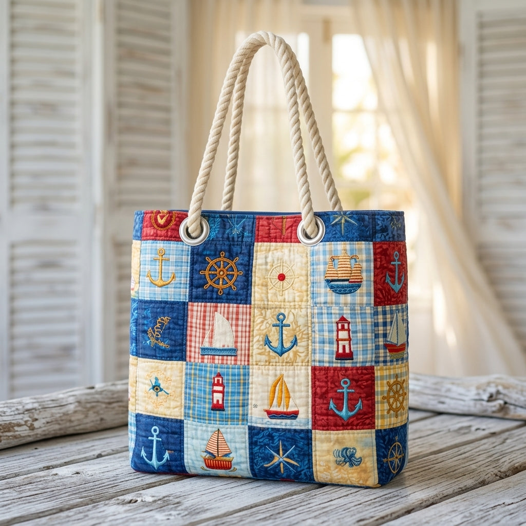 Strandtas - Marine Patchwork