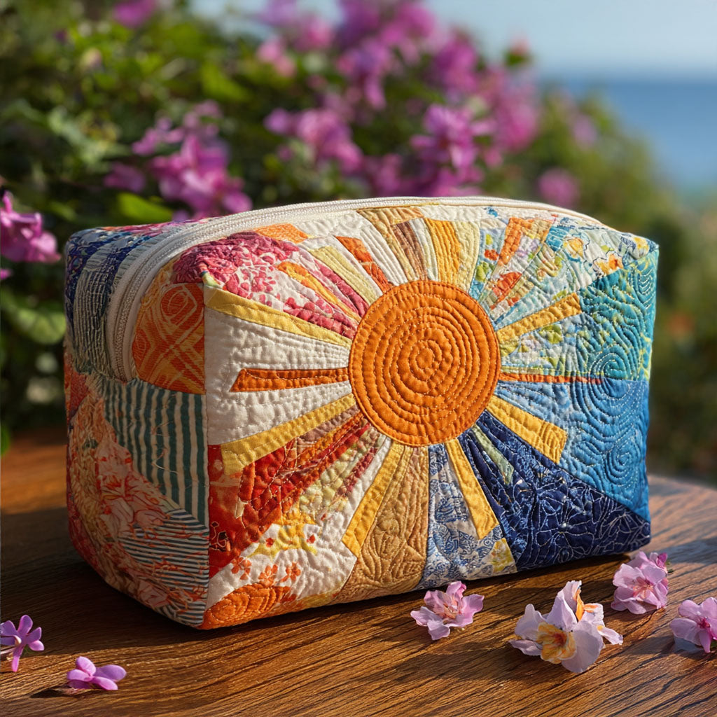 Zonnige Stralen Gequilt Make-up Tas