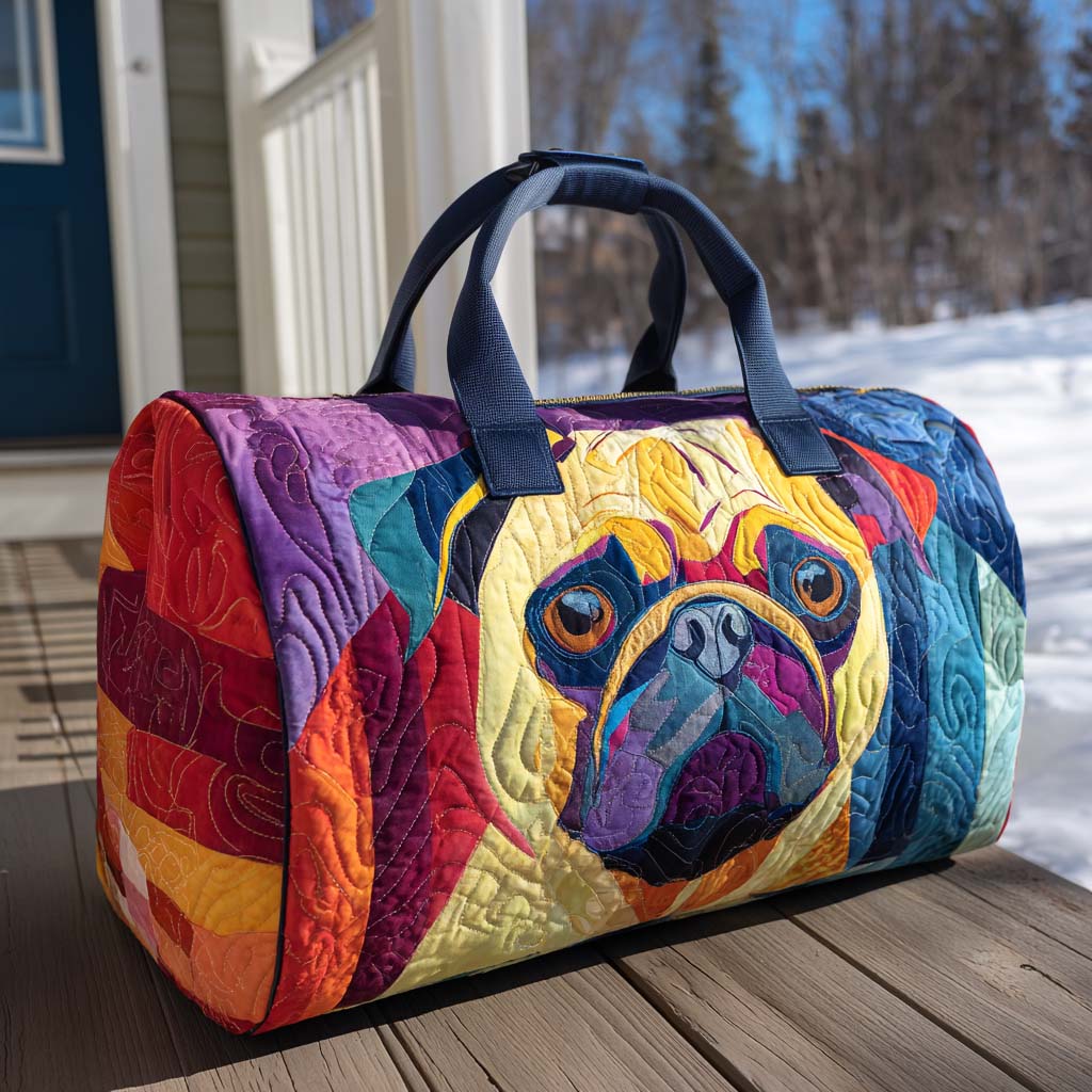 Wiggly Pug Gequilted Duffle Bag