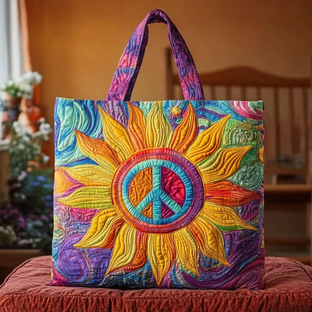Zonsopgang Zonnebloem Gequilt Tote Bag