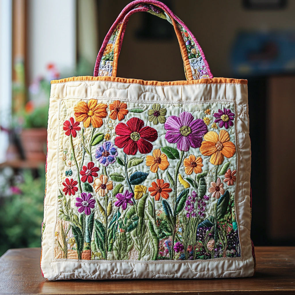 Bloeiende Tuin Gequilt Tote Bag