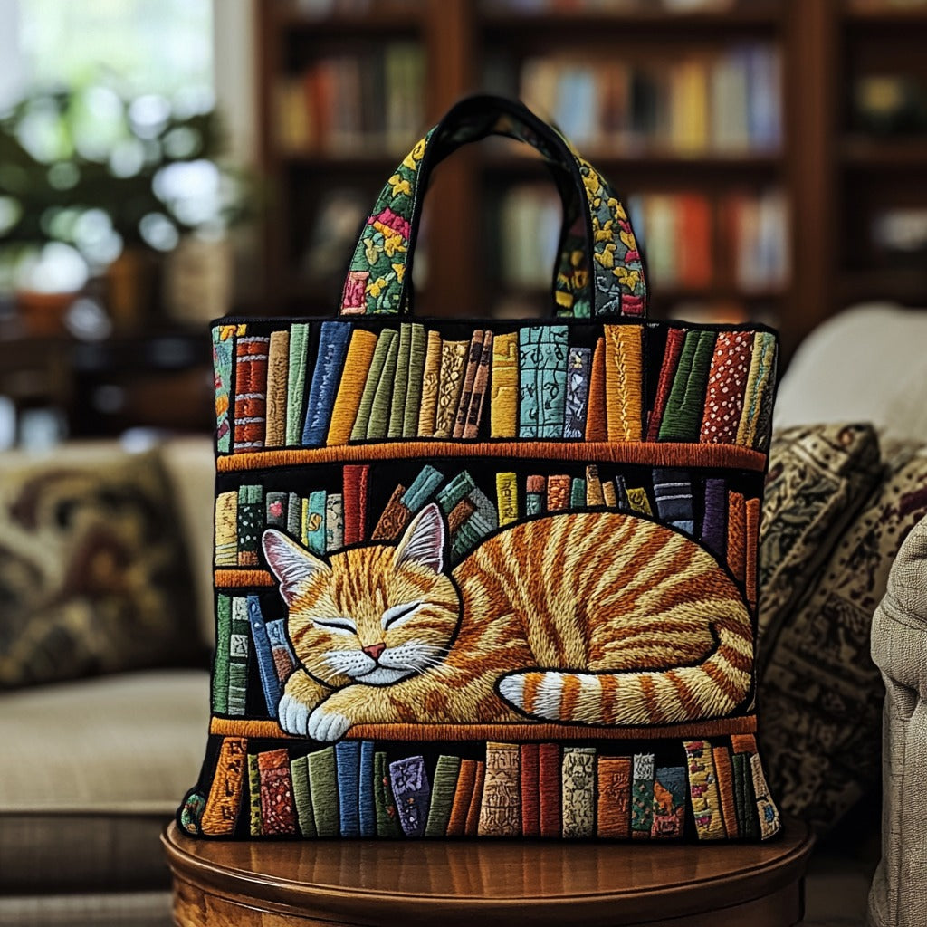 Kat Houdt Van Boeken Gequilt Tote Bag