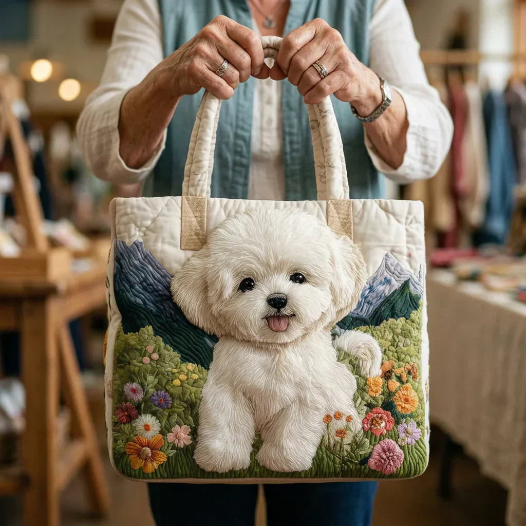 Ambachtelijke Gequiltte Tas - Betoverde Hond