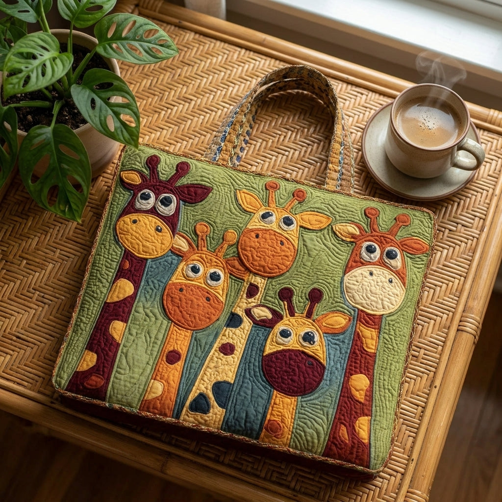 Gequilte Tote Bag - Giraffe