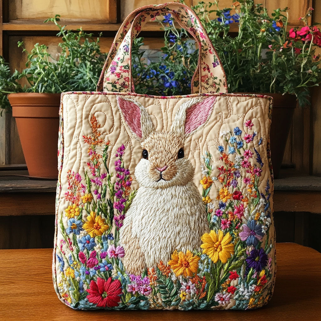 Konijnenbloem Gequilt Tote Bag