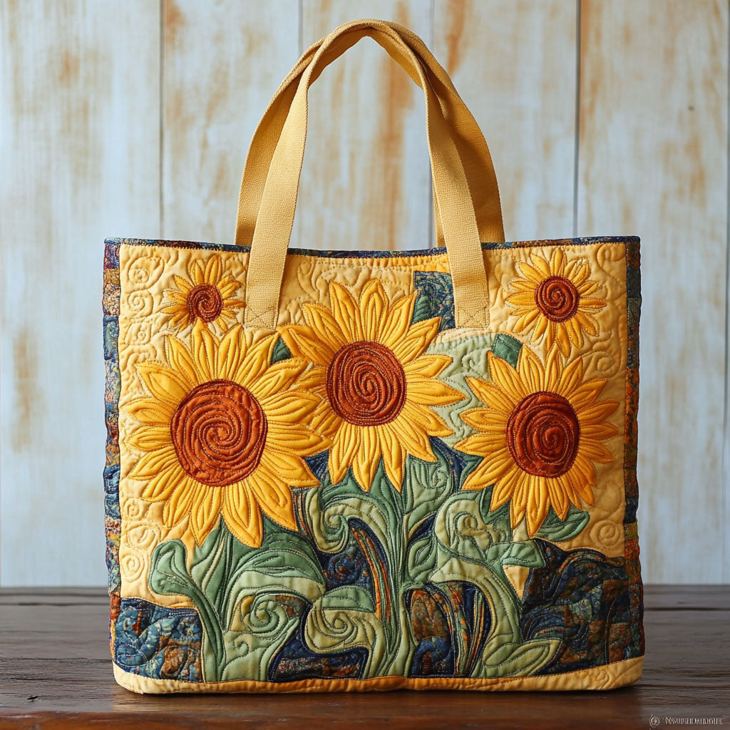 Zonnig Veld Gequilt Tote Bag