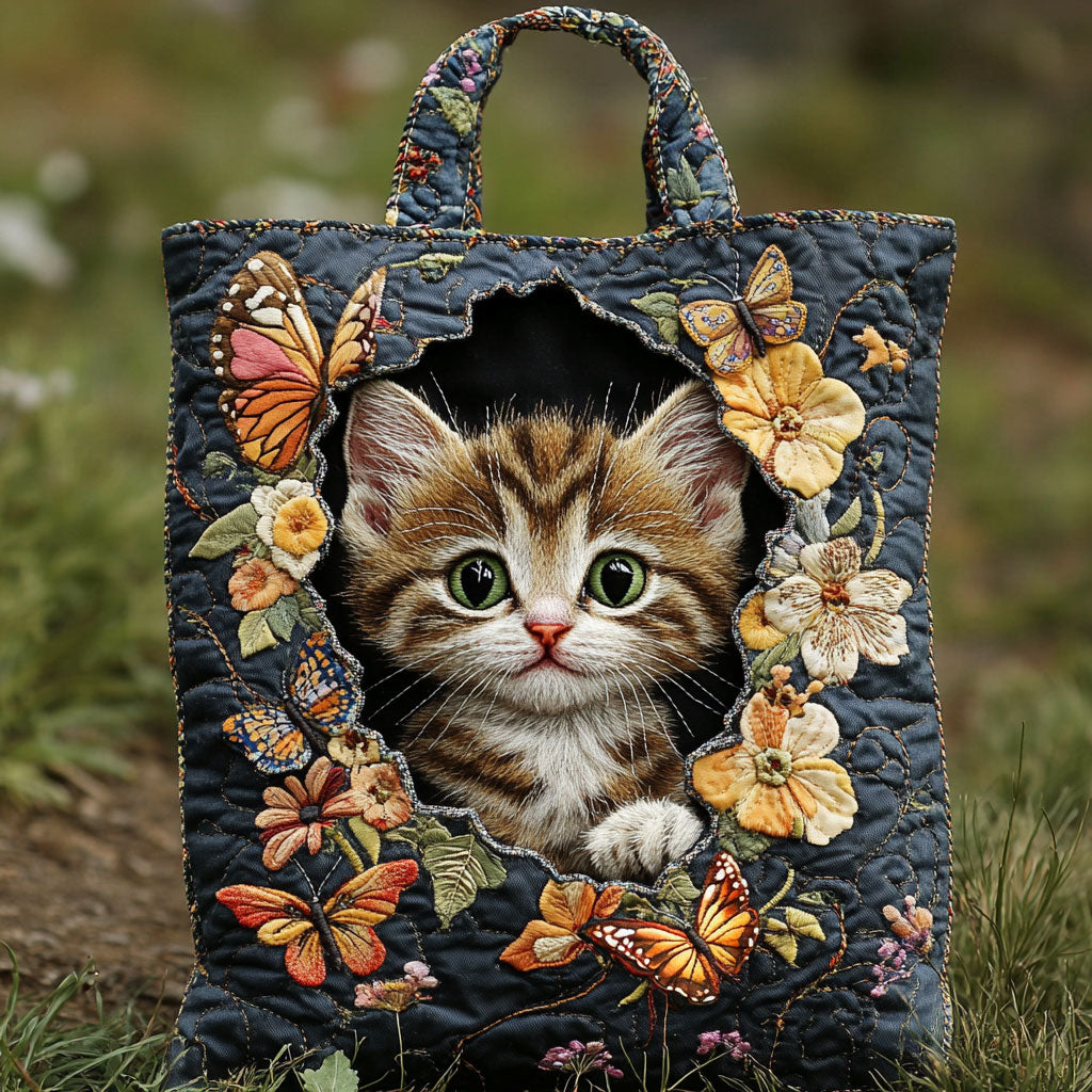 Natuur Kat Gequilt Tote Bag