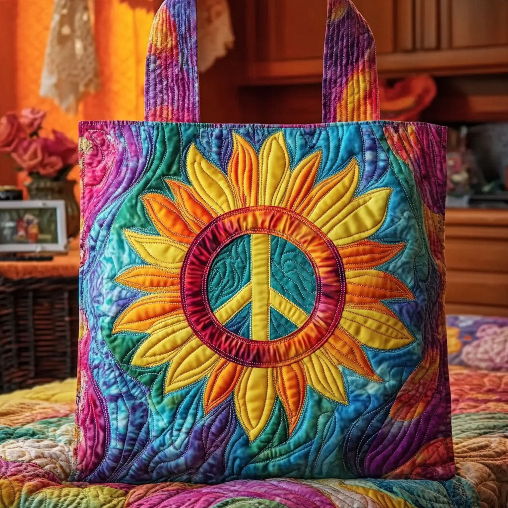 Rustieke Zonnebloem Gequilt Tote Bag