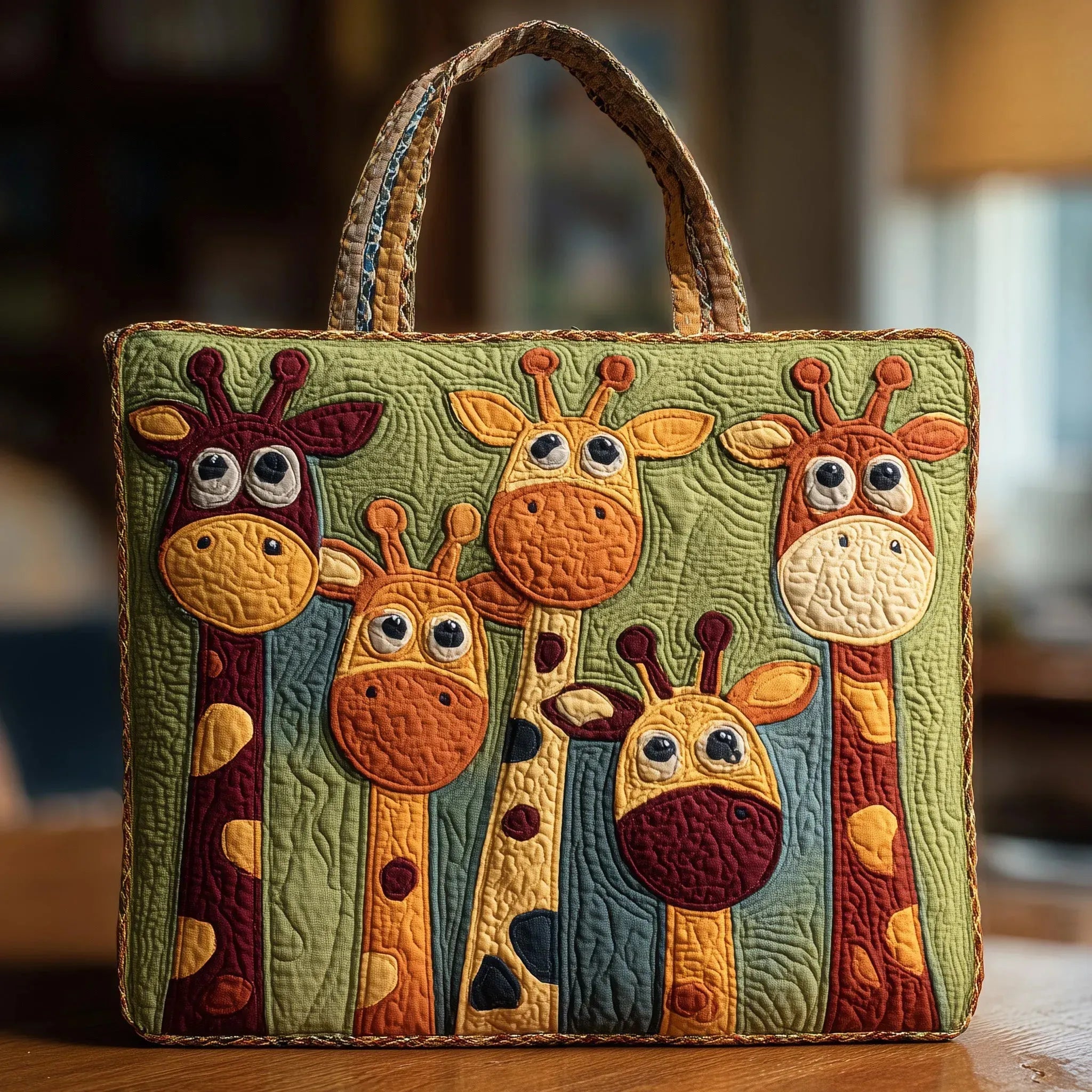 Gequilte Tote Bag - Giraffe