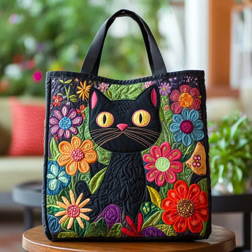Gequilted Tas - Betoverde Zwarte Kat