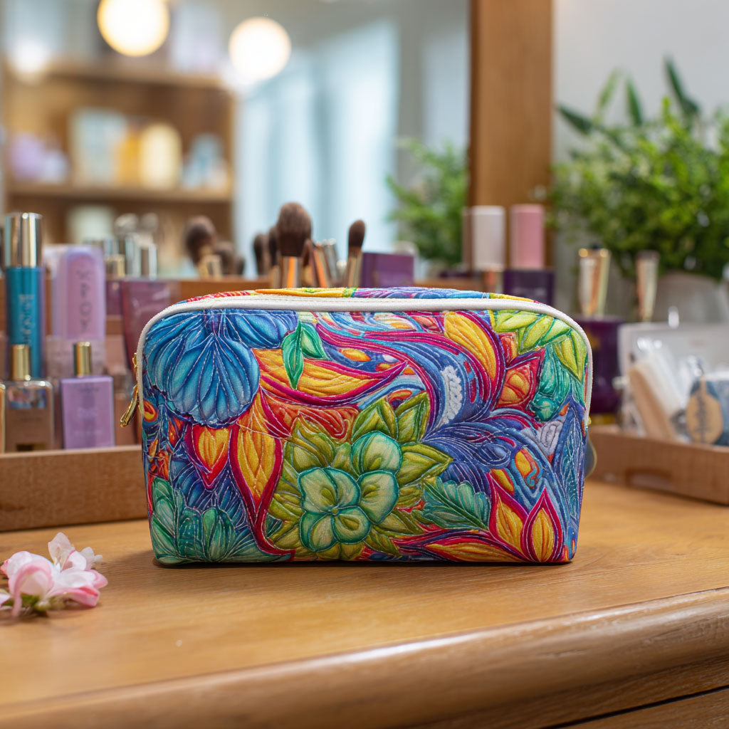 Bloom en Vine Gequilt Make-up Tas