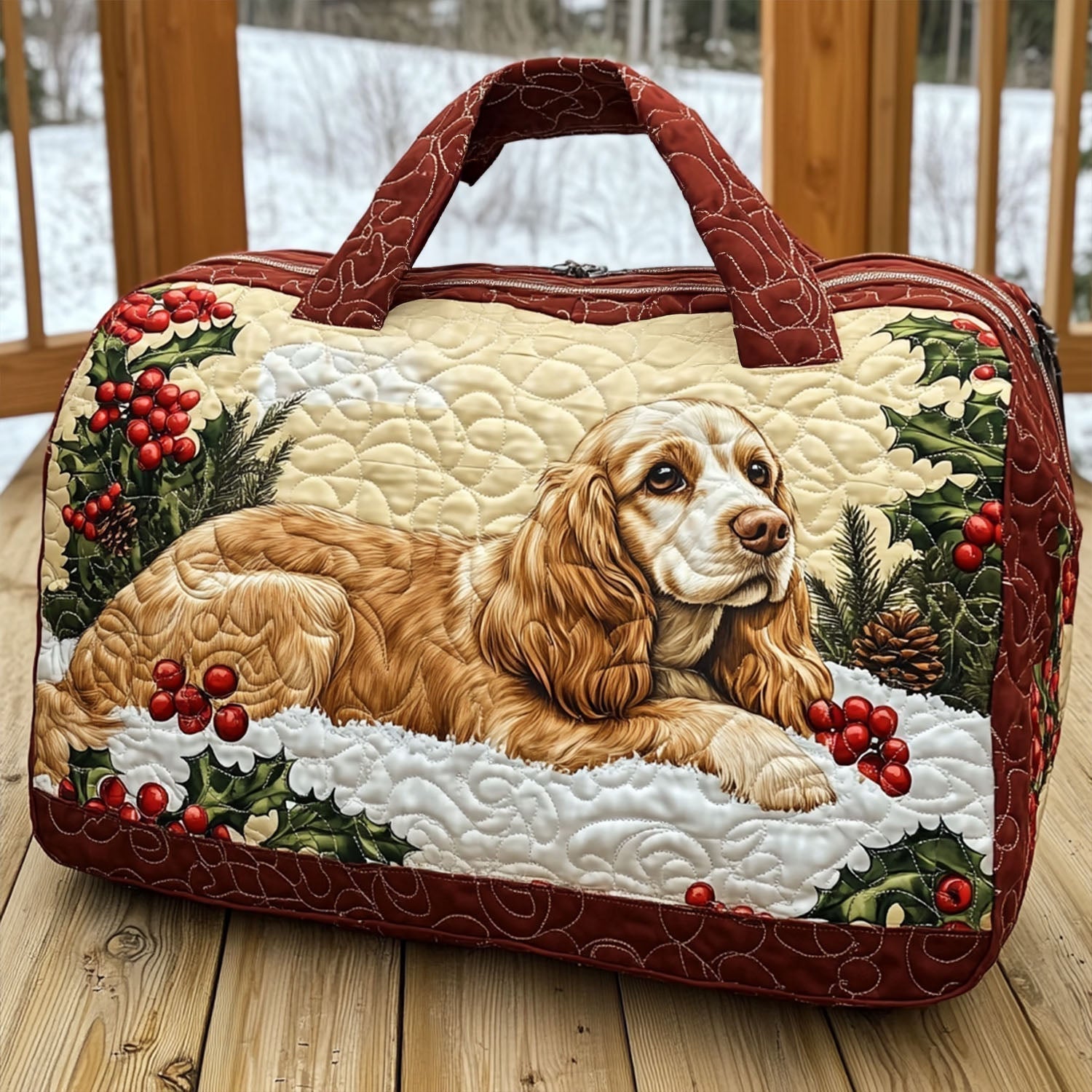 Klassieke Spaniel Gequilt Duffle Bag