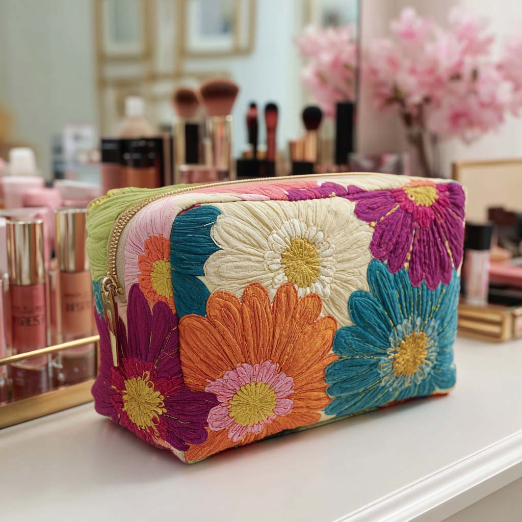 Daisy Glow Gequilted Make-up Tas