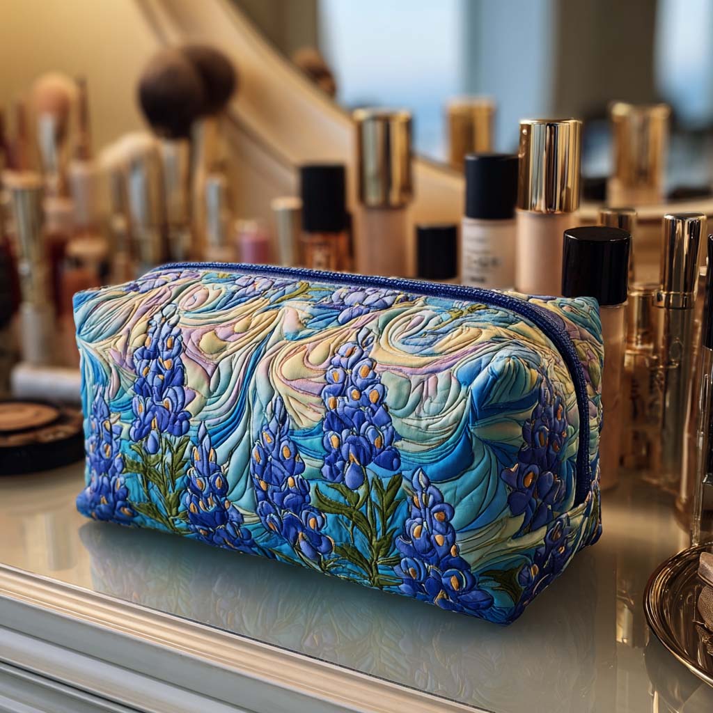 Bloemige Swirl Gequilted Make-up Tas