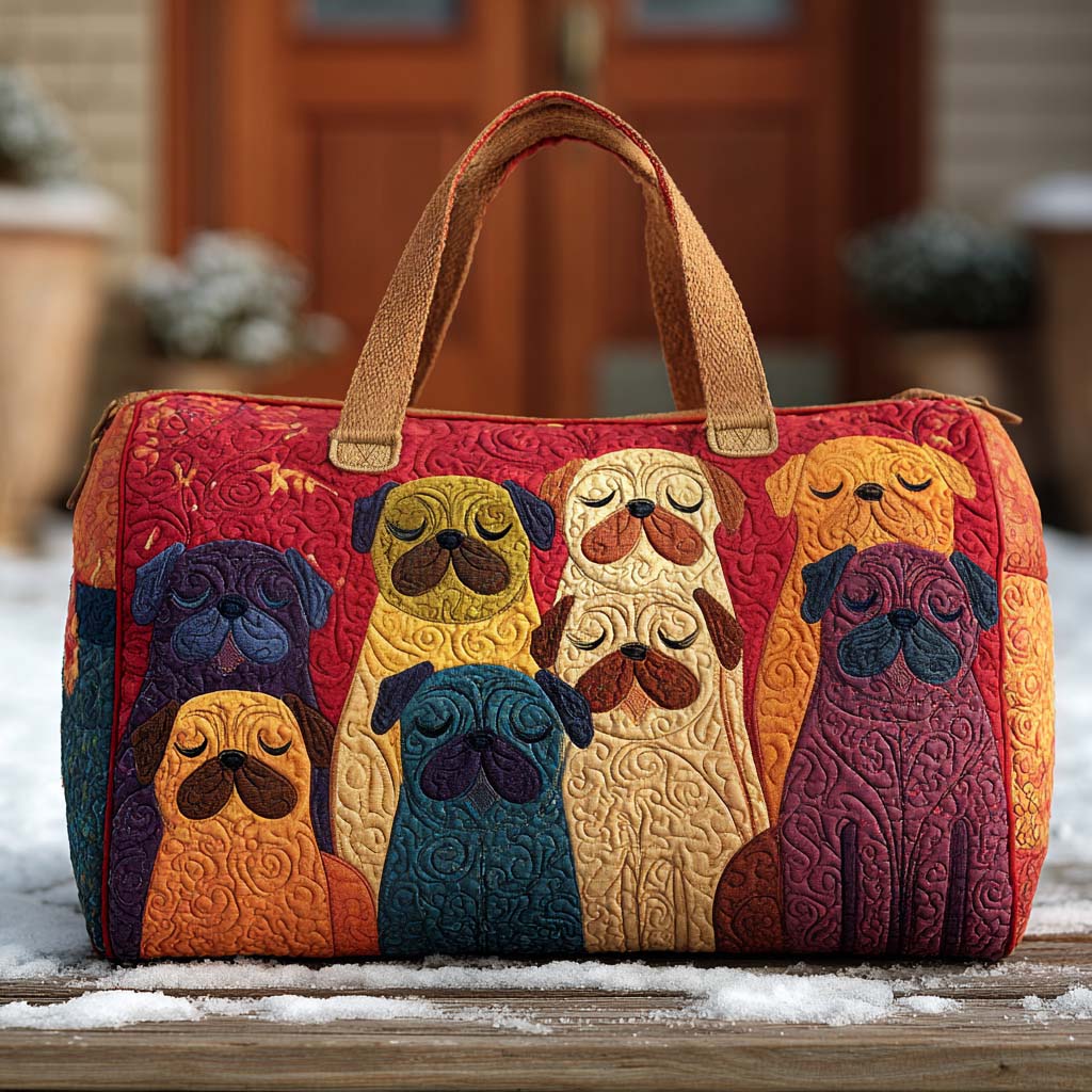 Giggle Pug Gequilted Duffle Bag