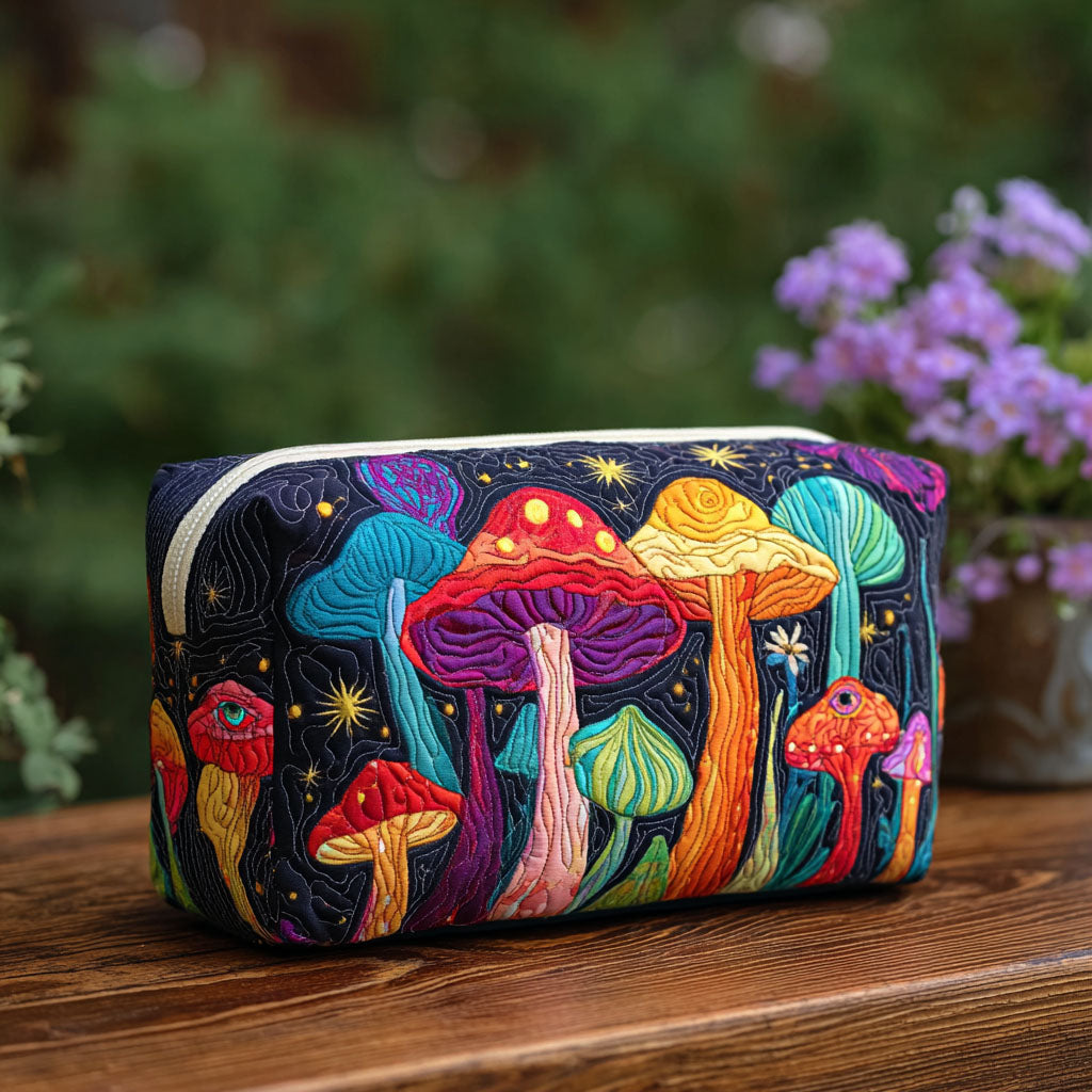 Groovy Shroom Gequilt Make-up Tas