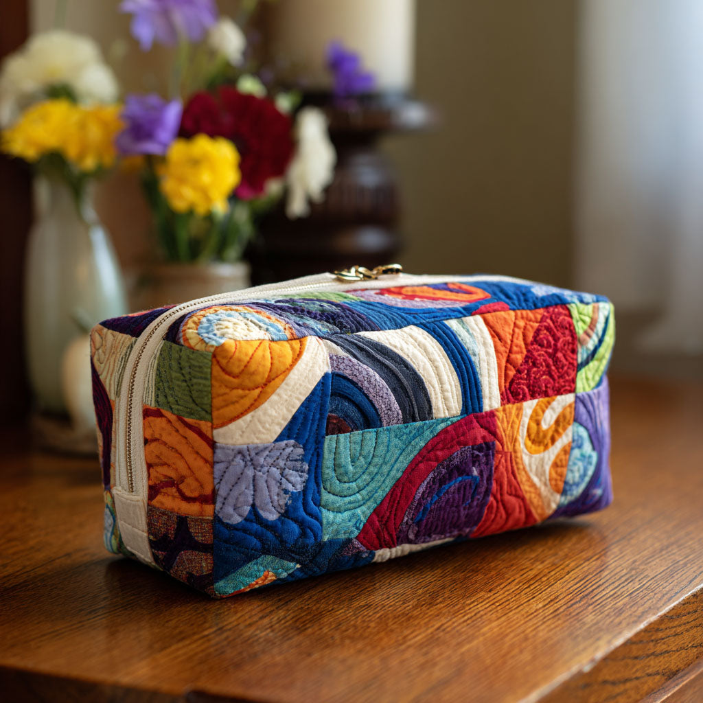 Groovy Waves Gequilt Make-up Tas