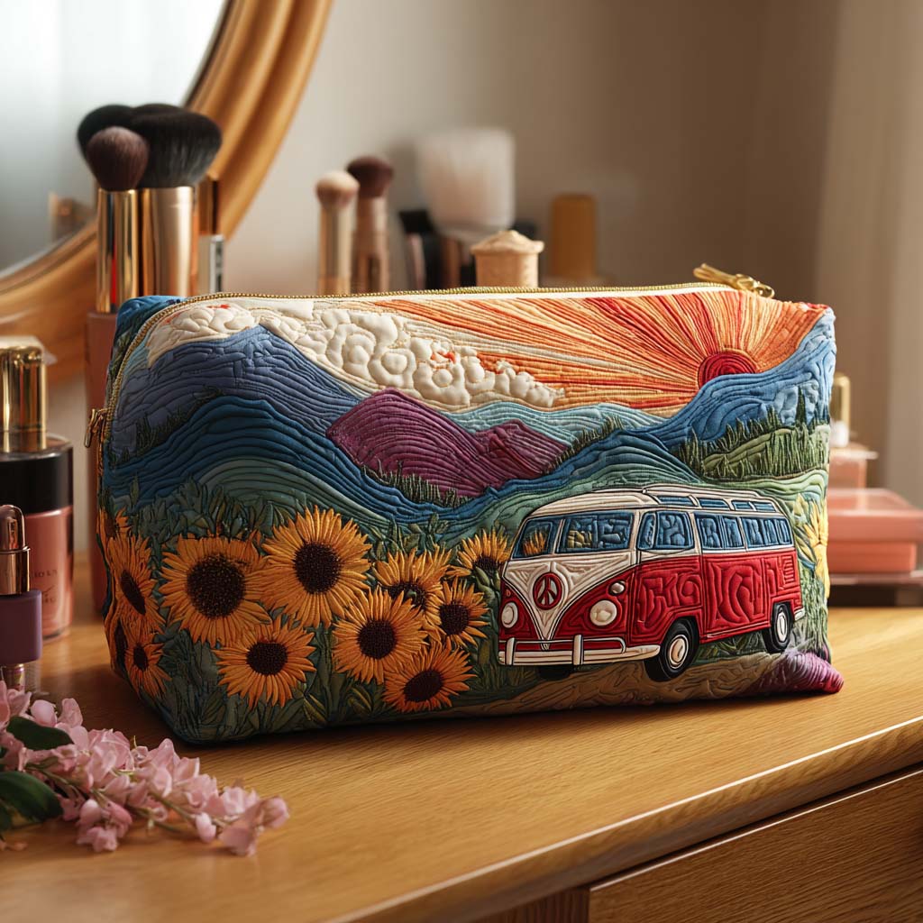 Natuur Droom Rit Gequilt Make-up Tas