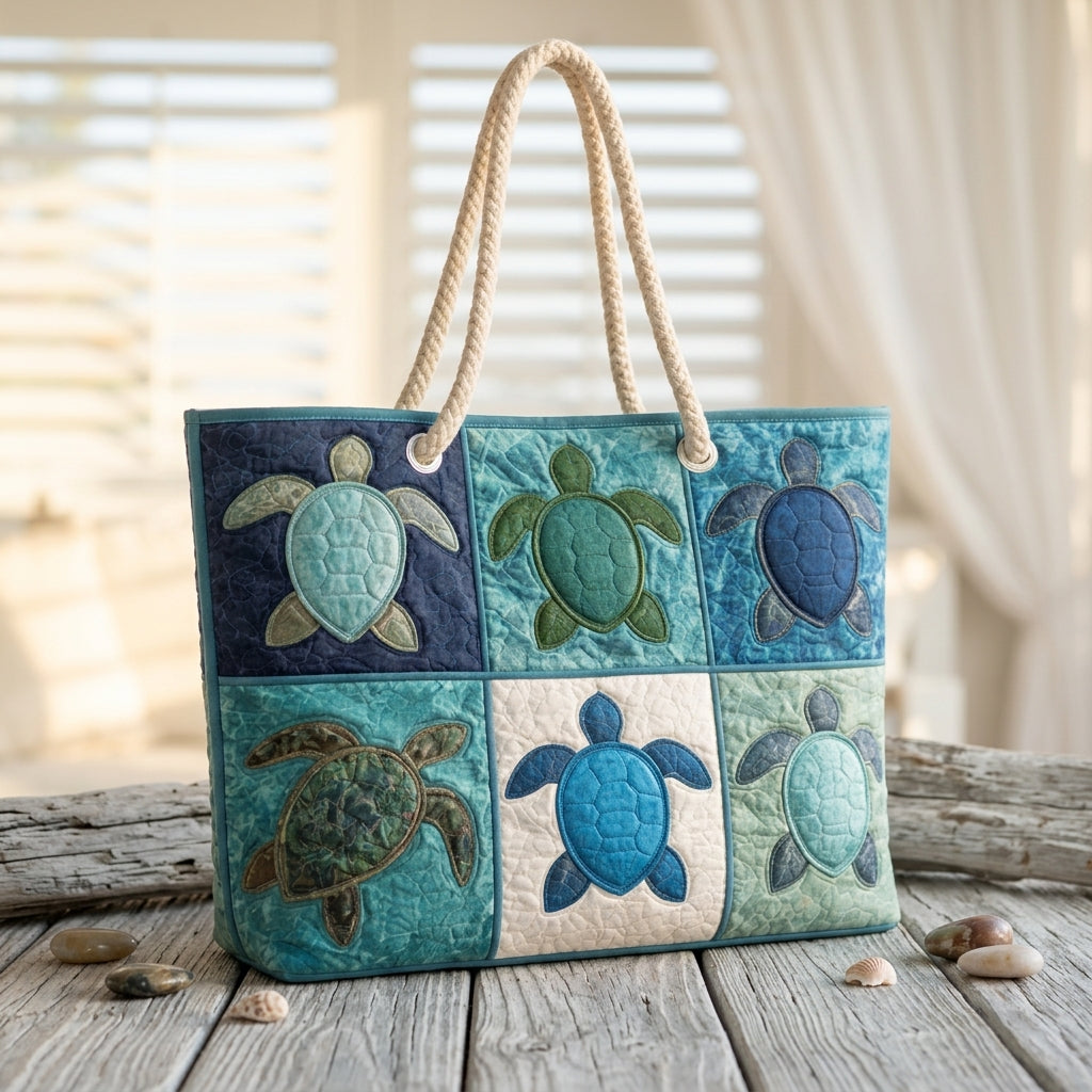 Strandtas - Blauwe Schildpad