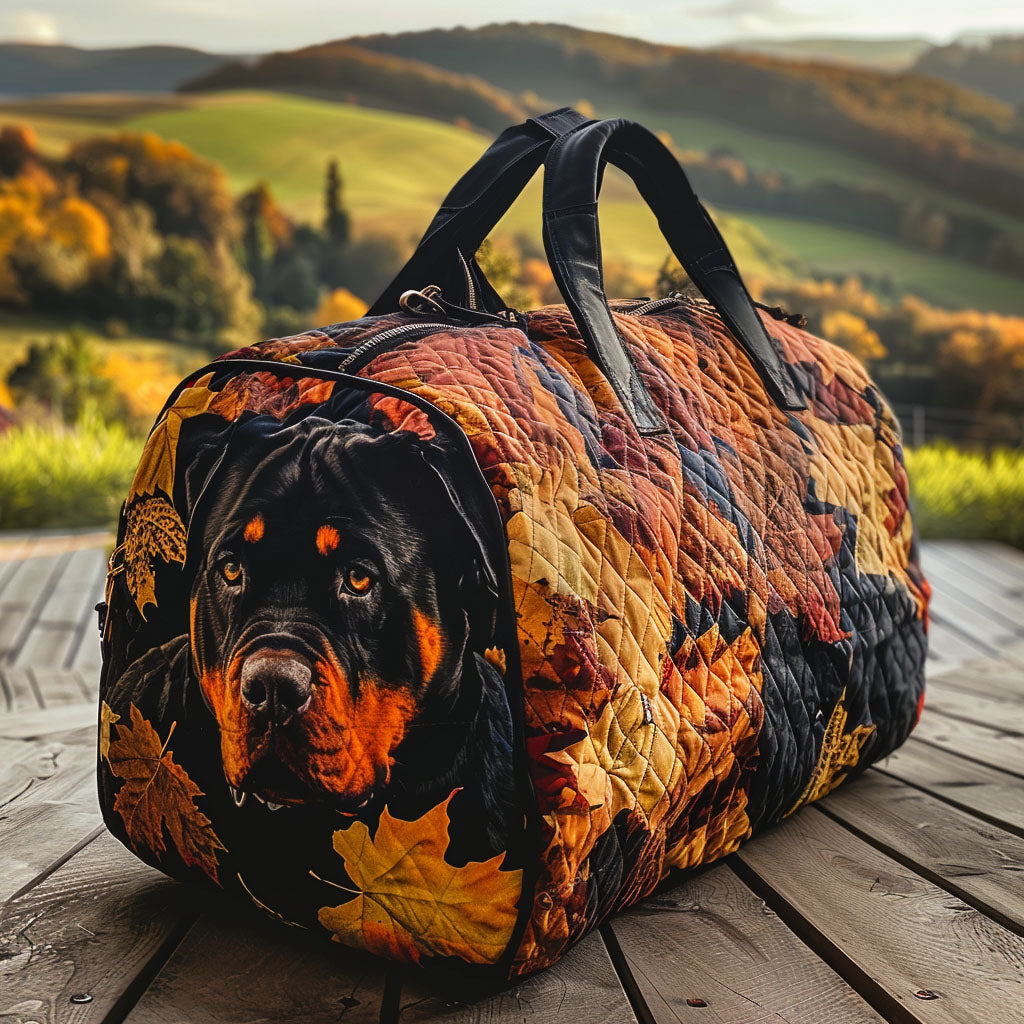 Rustieke Grove Rottweiler Gequilt Duffle Bag