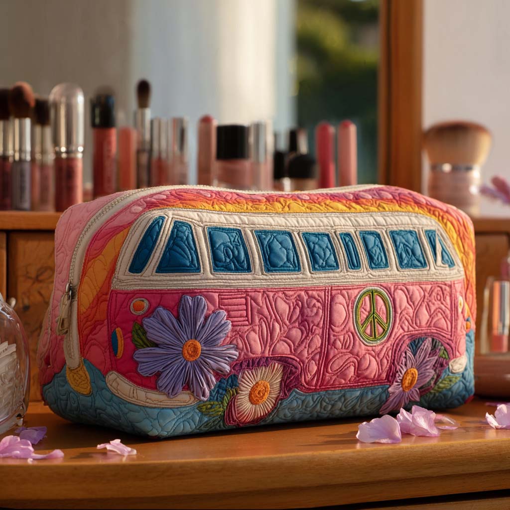 Serene Road Trip Gequilt Make-up Tas