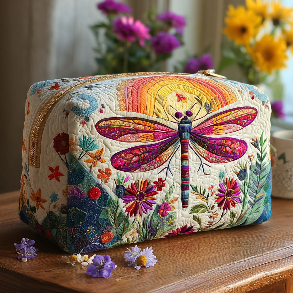 Zachte Flight Gequilt Make-up Tas