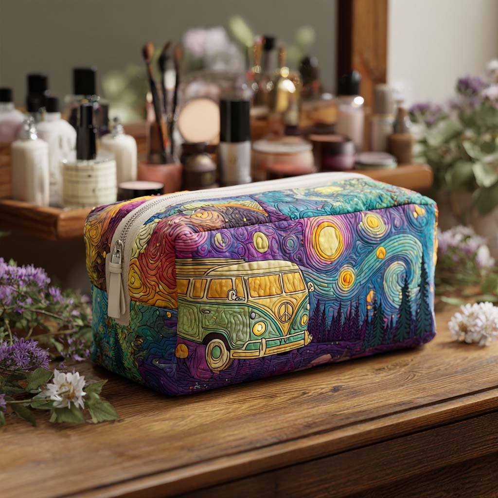 Sterrenachtige Ritten Vibes Gequilt Make-up Tas