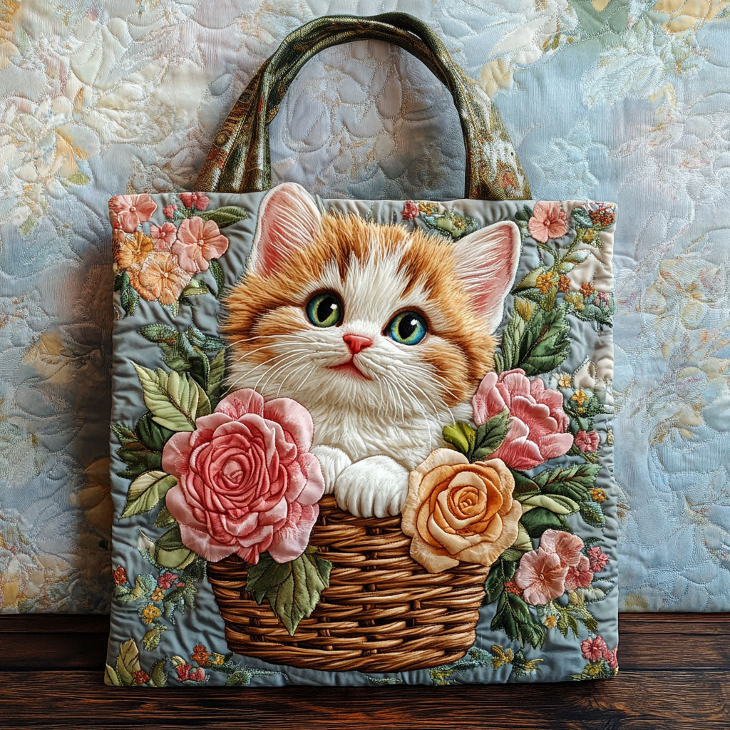 Kitty Bloom Gequilted Tote Bag