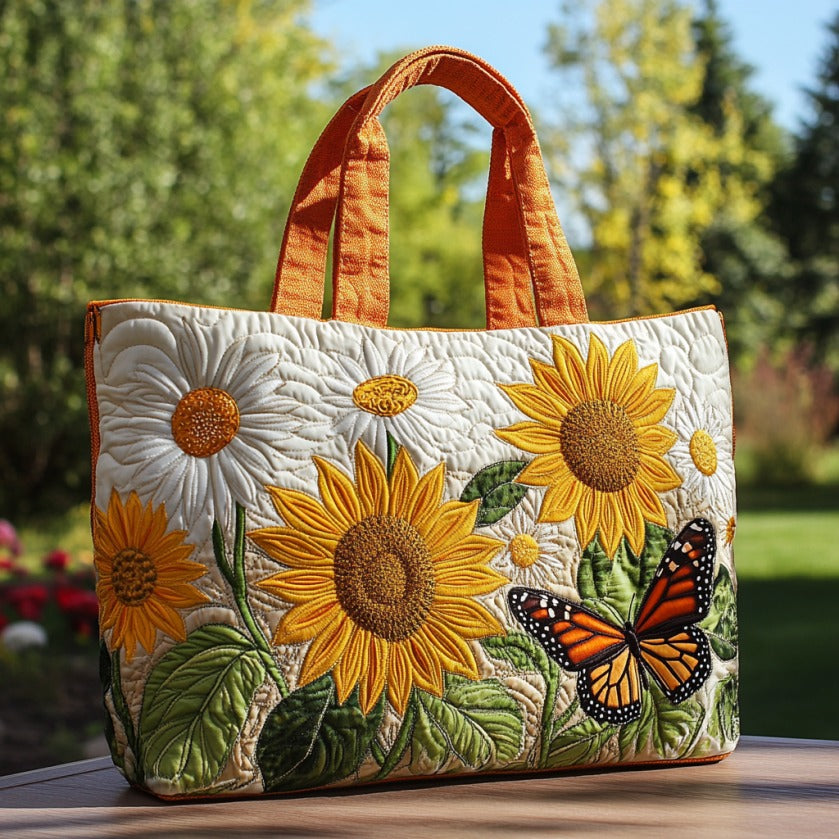 Zonnebloem Licht Gequilt Tote Bag