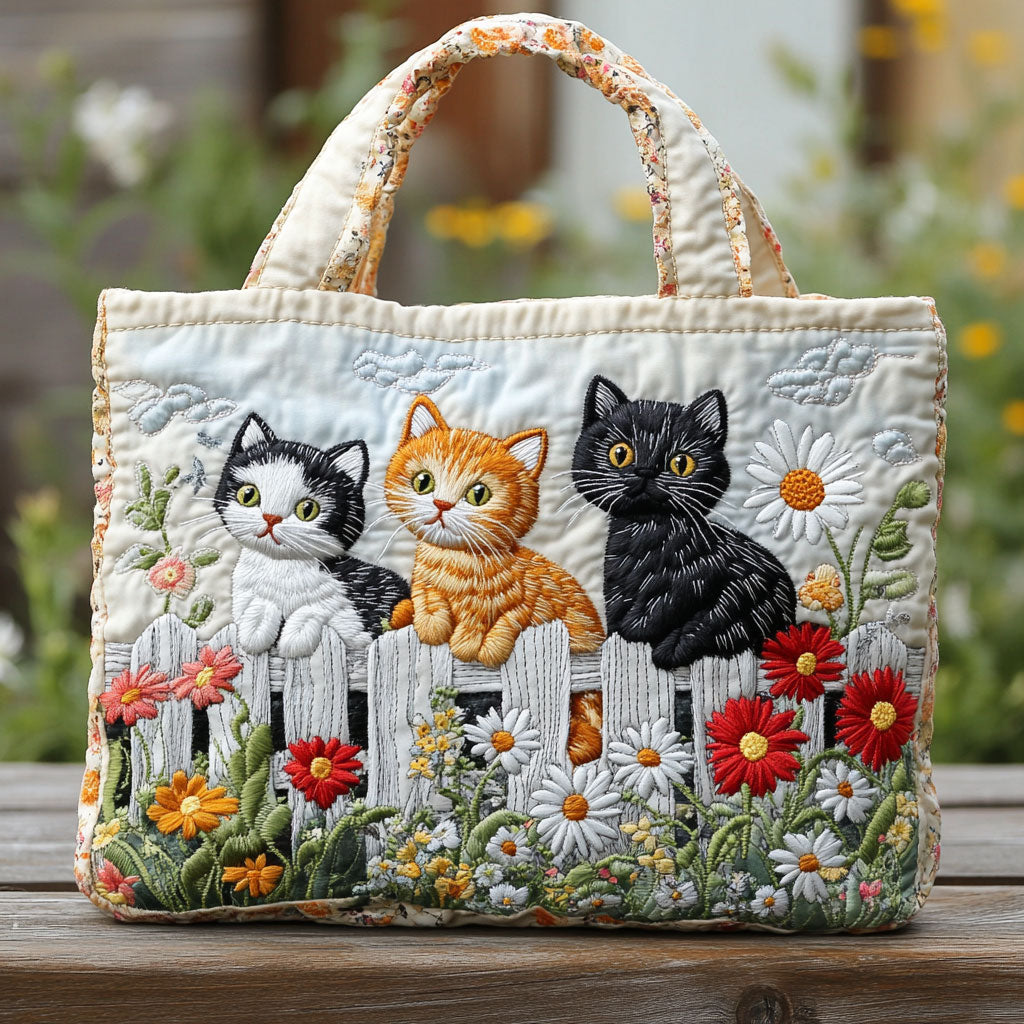 Dromerige Kittens Gequilt Tote Bag