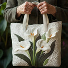 Gequilte Artisan Tas - Witte Lelies 2